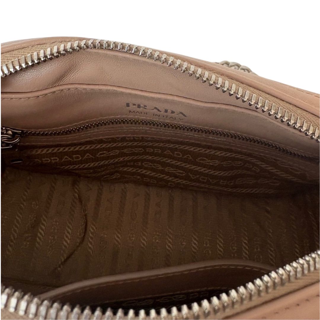 Prada Soft Calfskin Diagramme Camera Bag - Cammeo