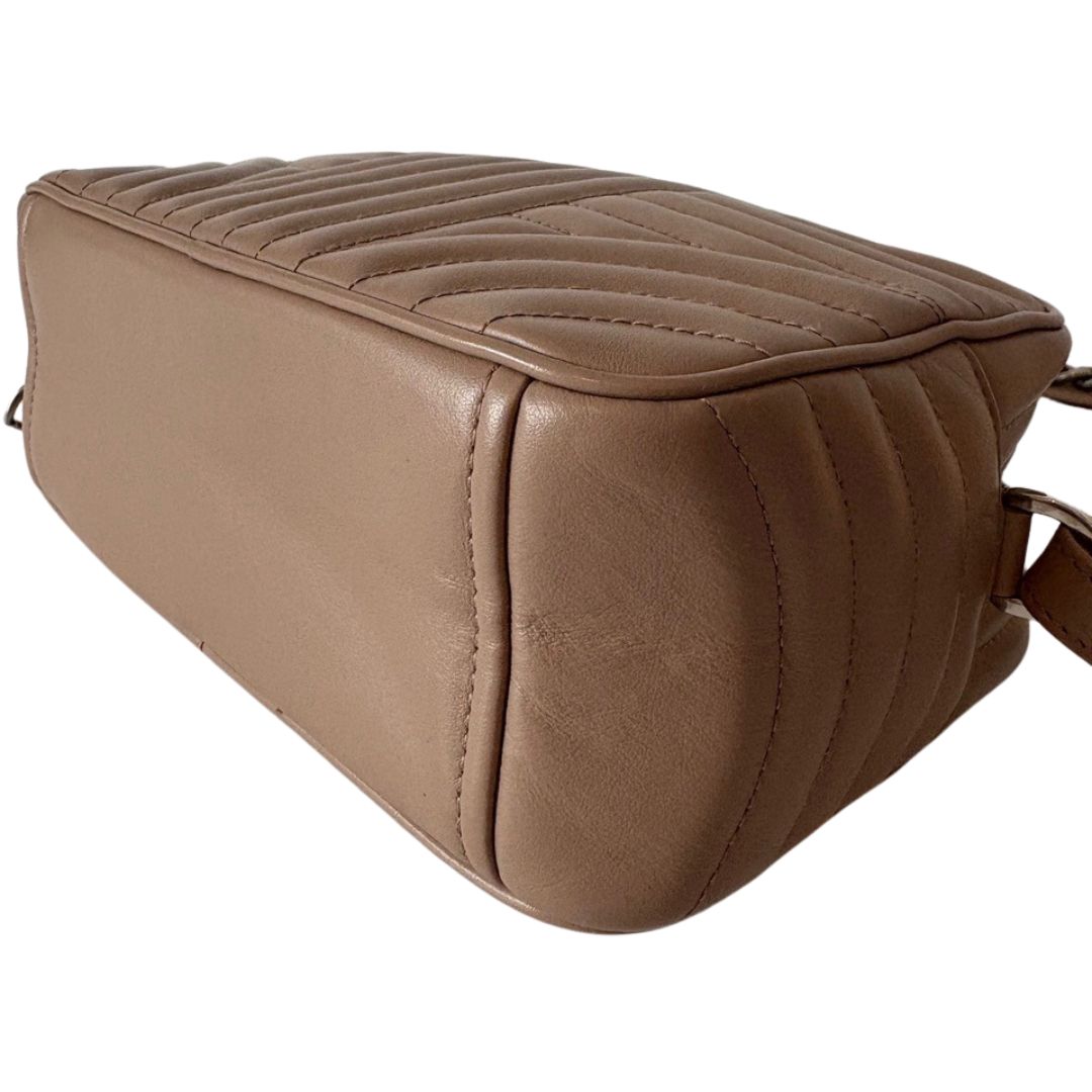 Prada Soft Calfskin Diagramme Camera Bag - Cammeo