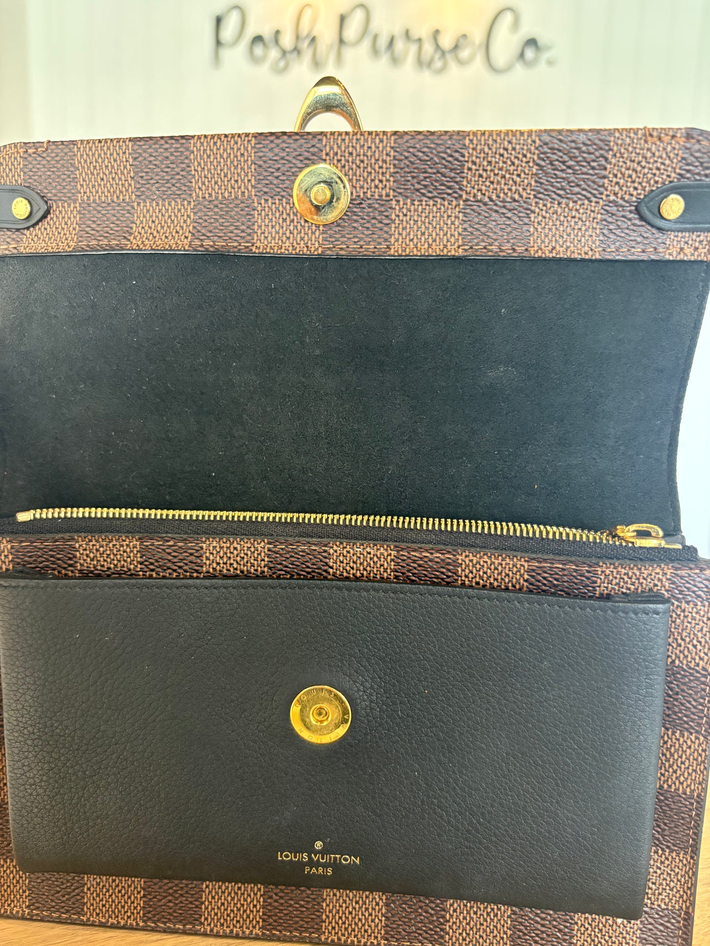 Louis Vuitton Ebene Vavin Wallet on Chain