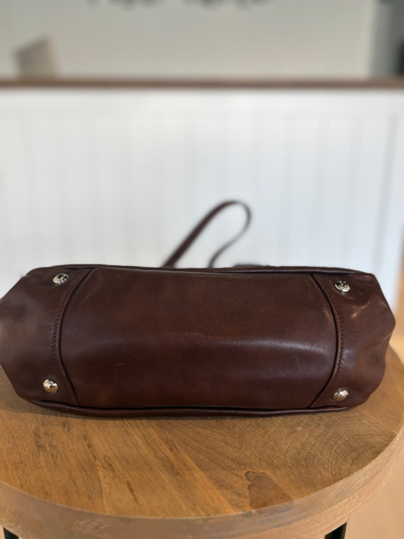 Burgundy Prada Tote