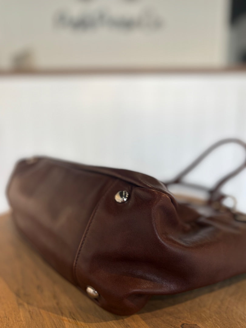 Burgundy Prada Tote