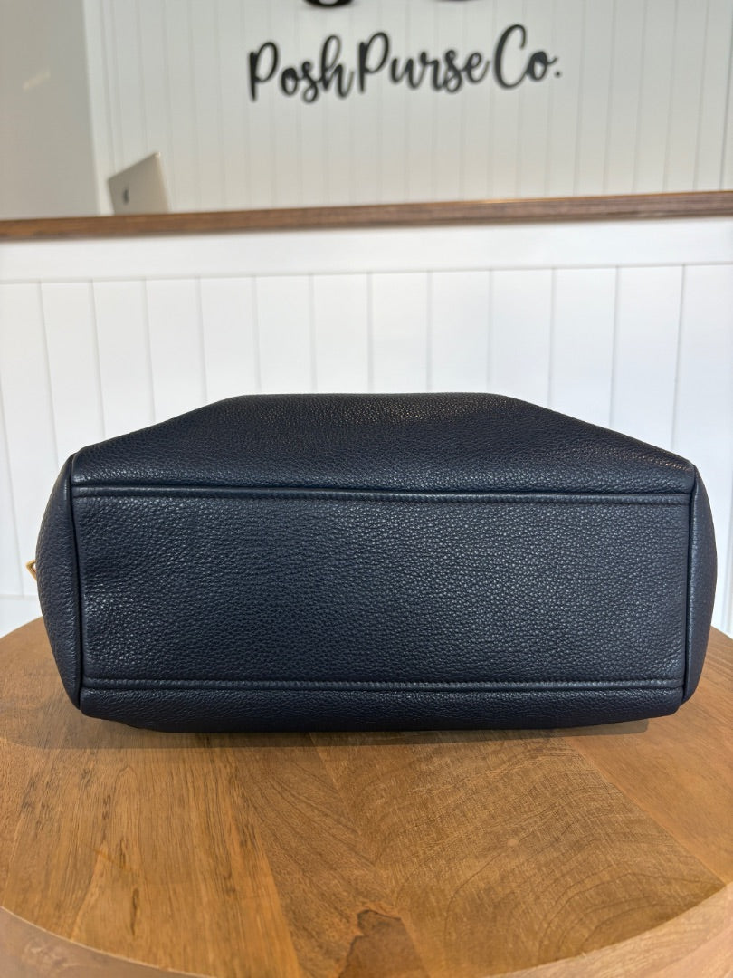 Blue Prada Boston Bag, Medium