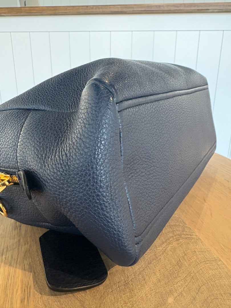 Blue Prada Boston Bag, Medium
