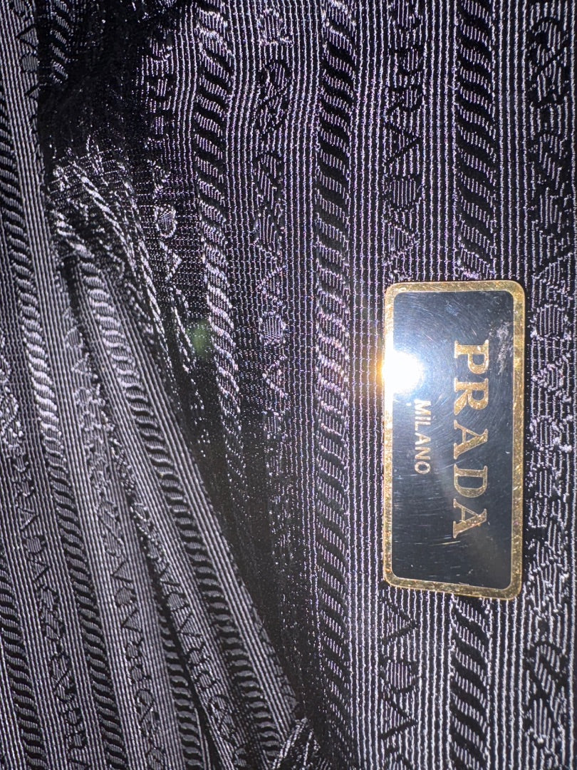 Blue Prada Boston Bag, Medium