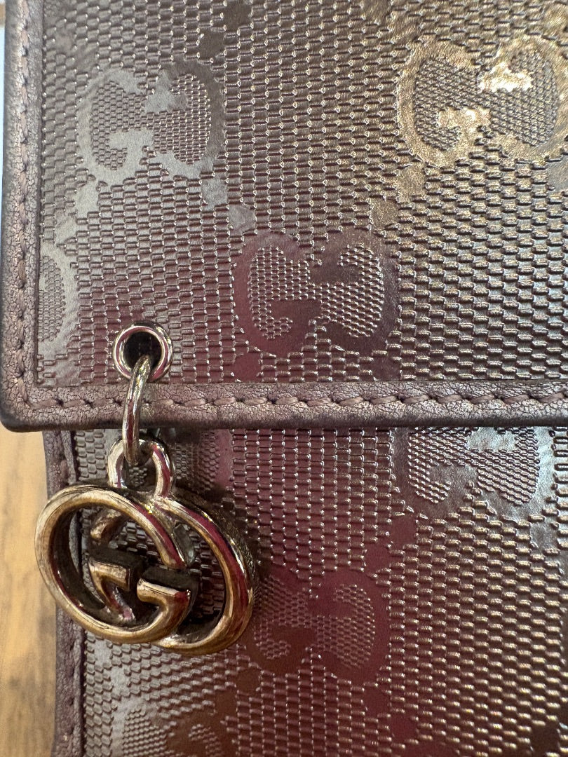 Silver Gucci Imprime Wallet
