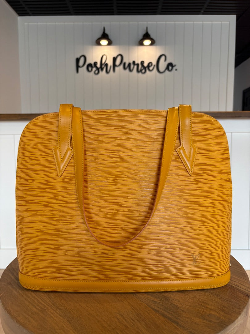 Yellow Louis Vuitton Lussac Epi Leather