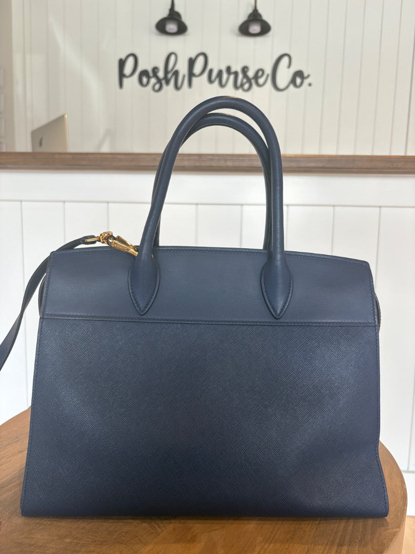 Blue Prada Prada Saffiano Esplanade Tote