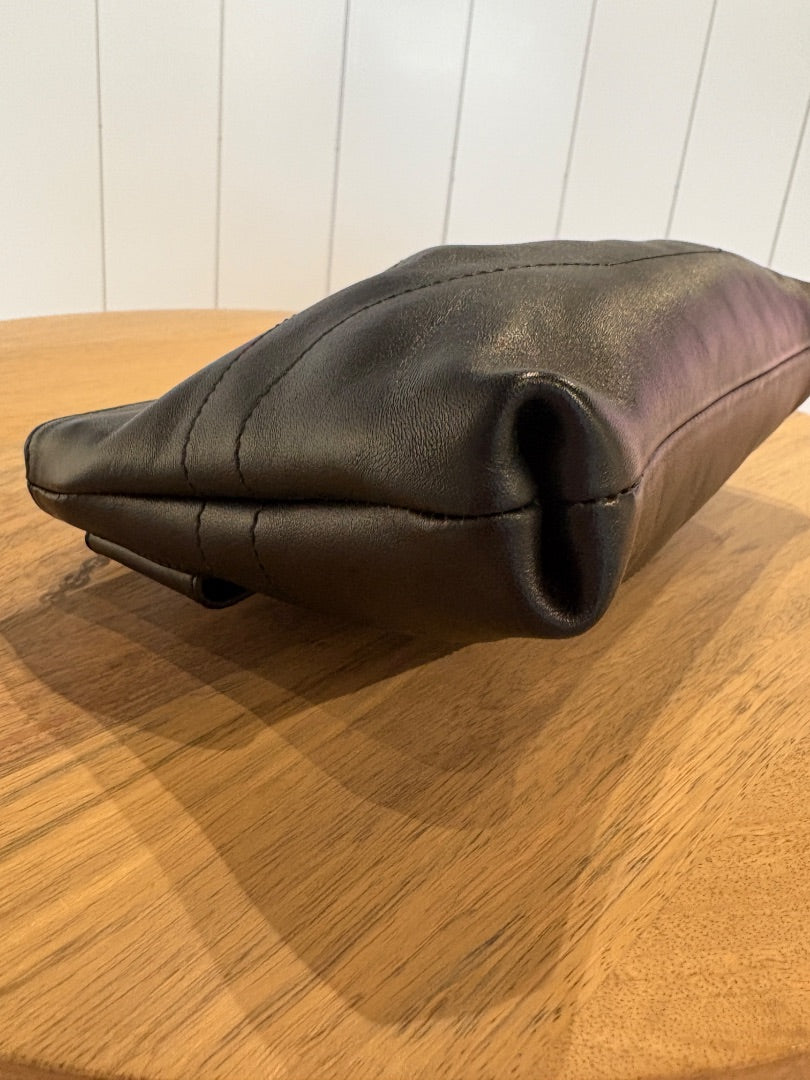 Black Ferragamo Clutch with Chain