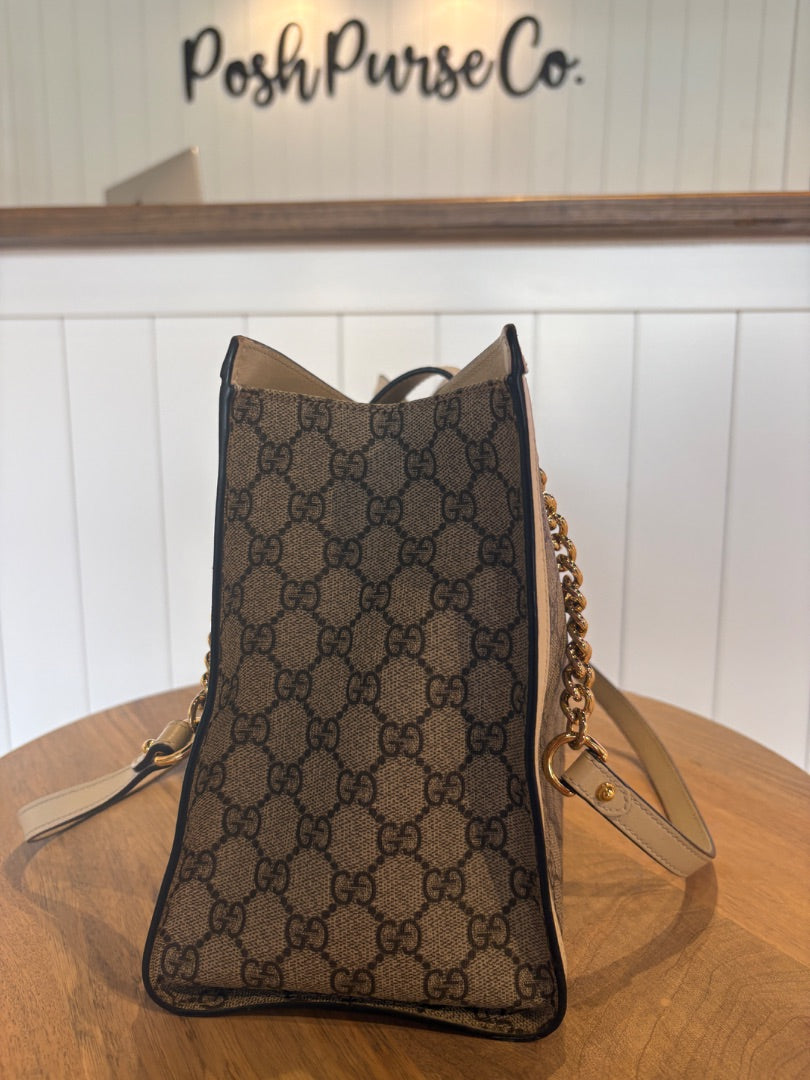 Monogram Gucci GG Supreme Padlock Tote