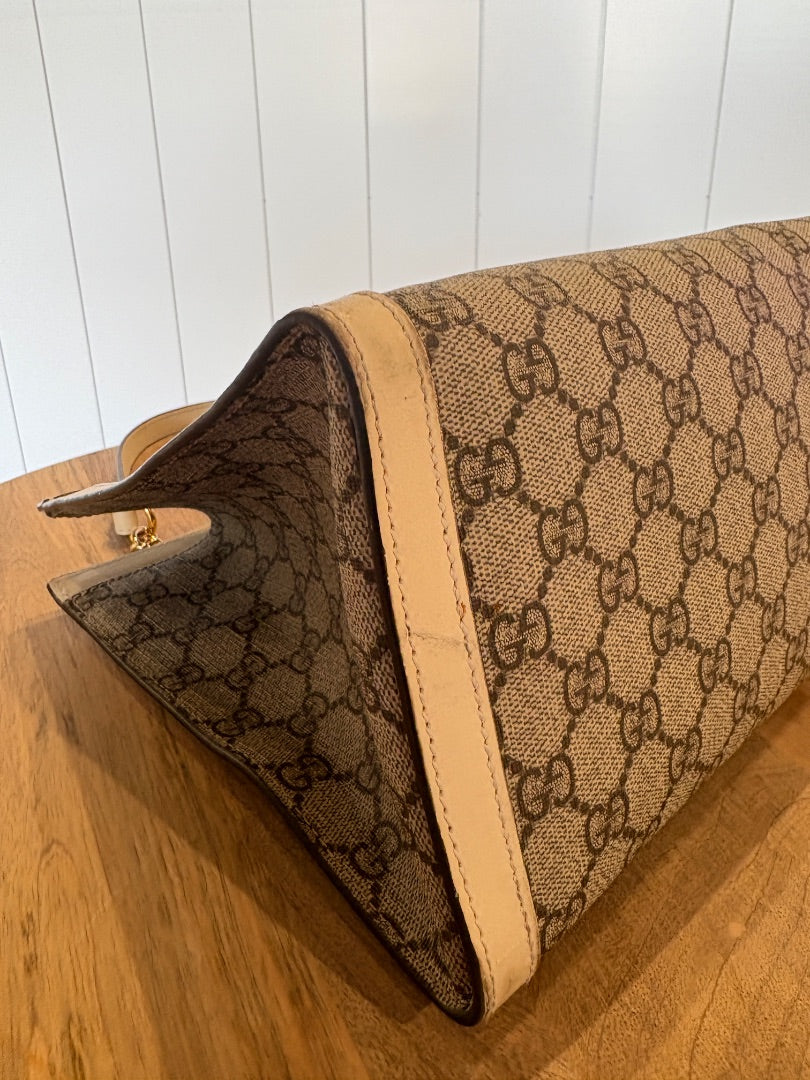Monogram Gucci GG Supreme Padlock Tote