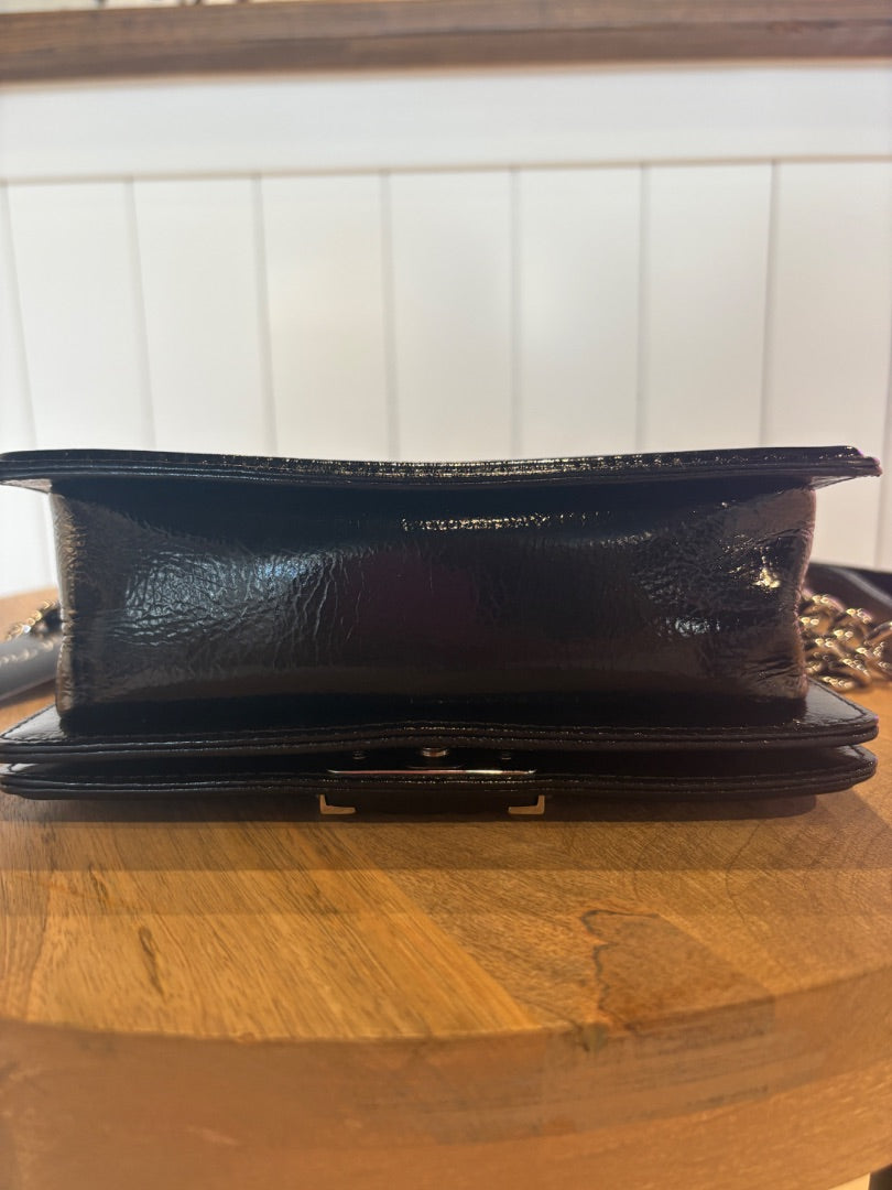 Black Chanel Gorgeous Mini Patent Boy Bag