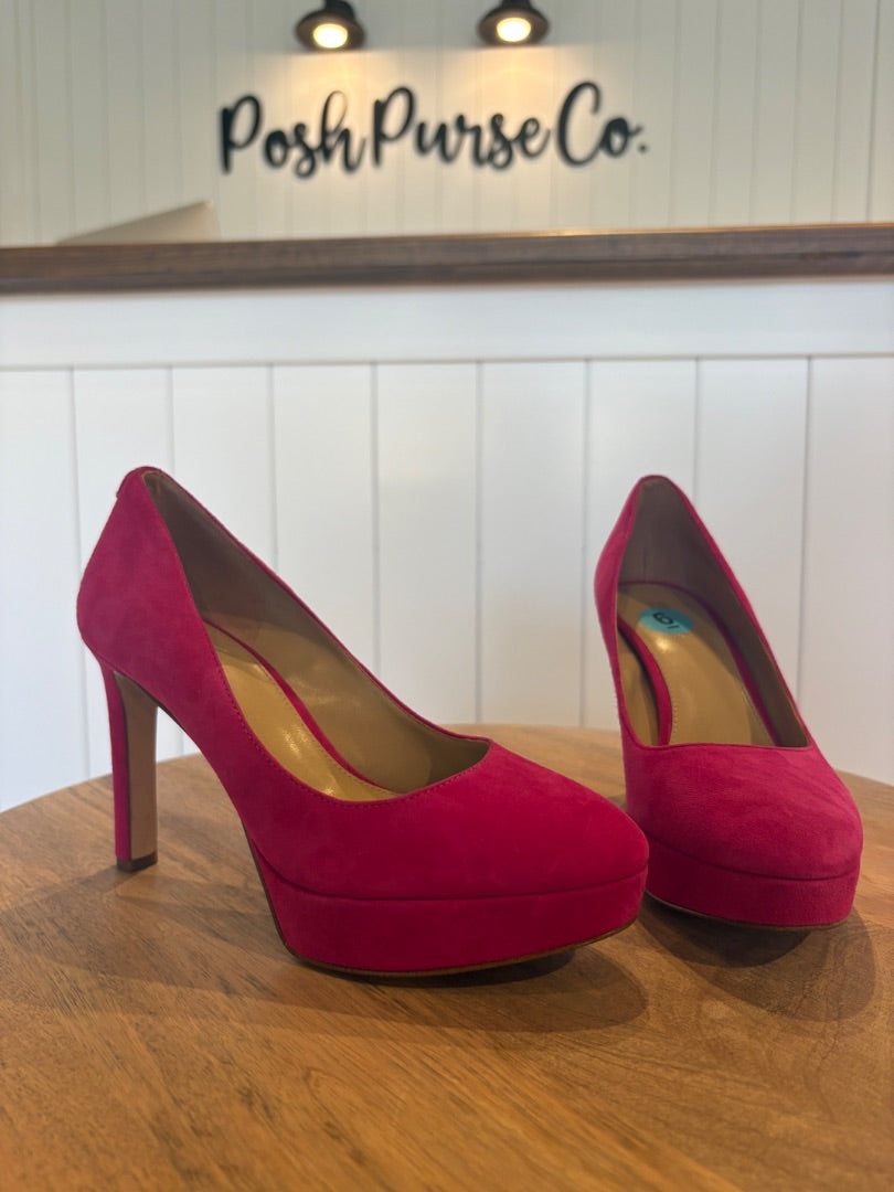 Pink Michael Kors Hot Pink Platform Heels, 6