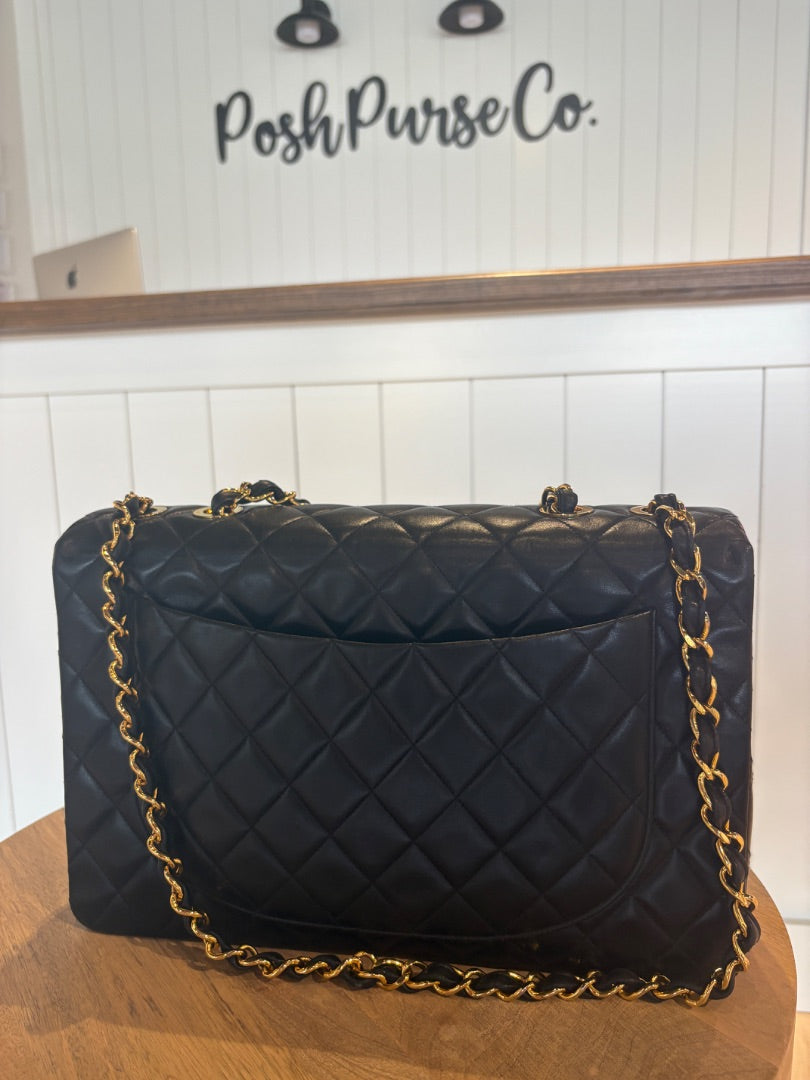 Black Chanel Gorgeous Maxi Flap, Maxi