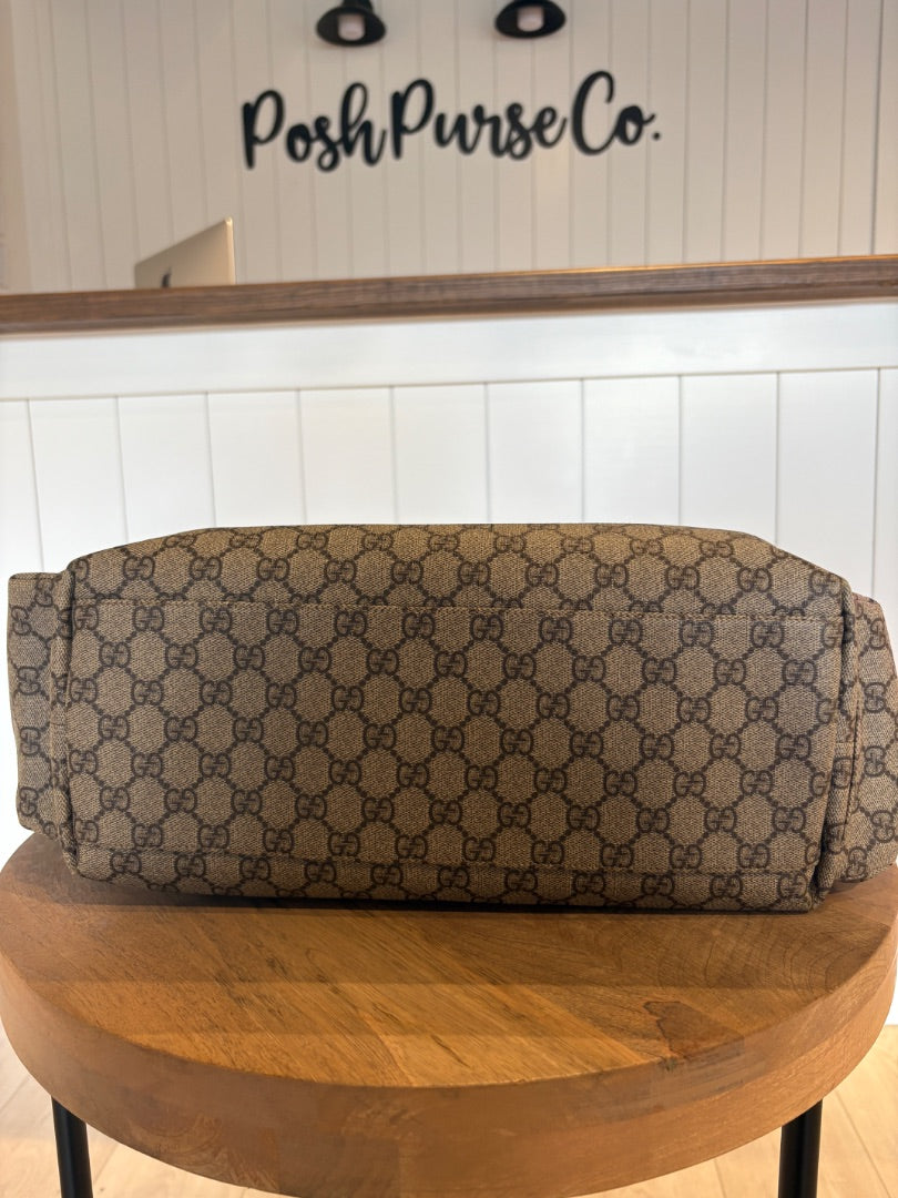 Monogram Gucci Like New GG Supreme Canvas Diaper Bag