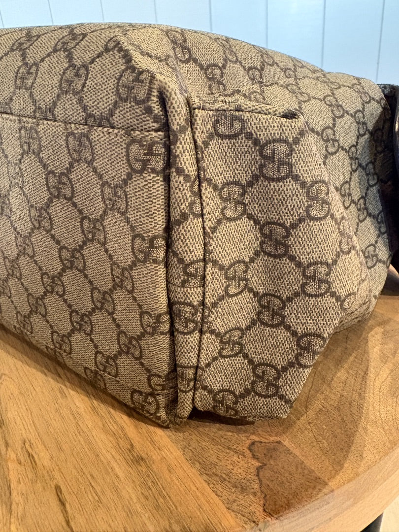 Monogram Gucci Like New GG Supreme Canvas Diaper Bag