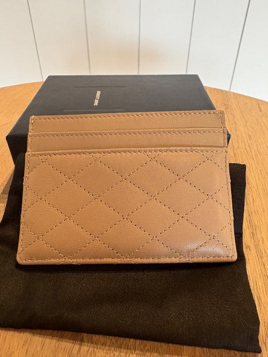 Beige SAINT LAURENT BRAND NEW Saint Laurent Card Holder