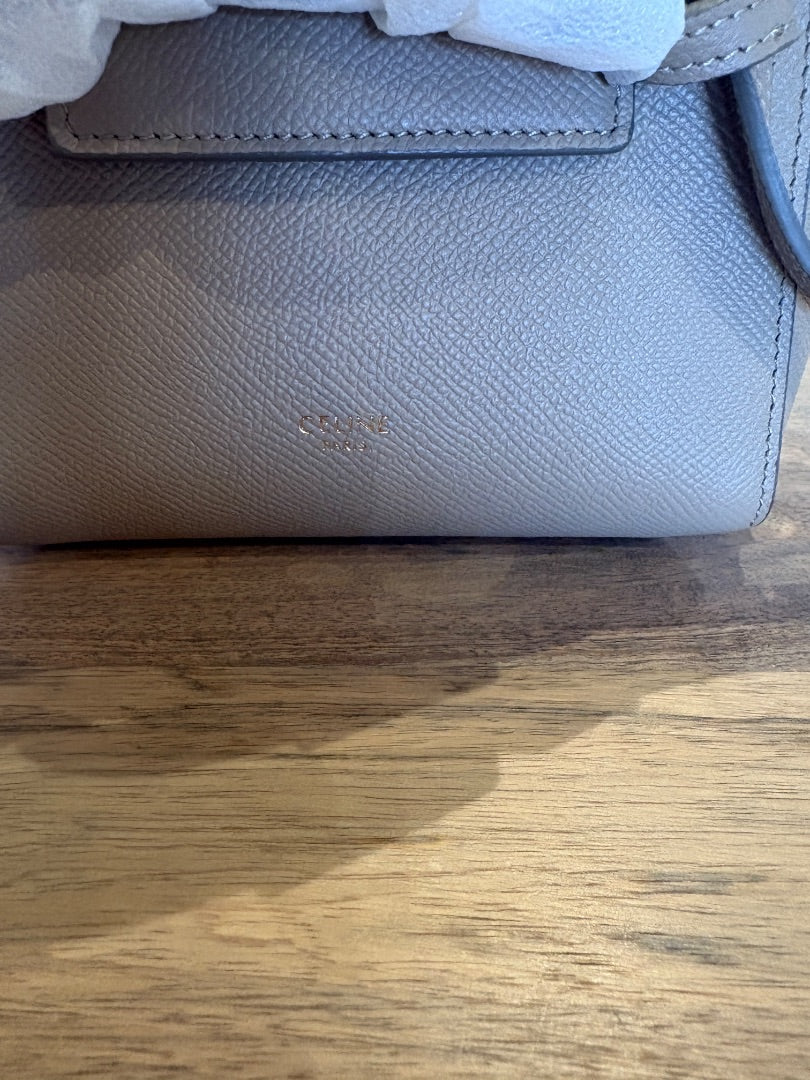 Beige Celine BRAND NEW Celine Calfskin Nano Belt Bag