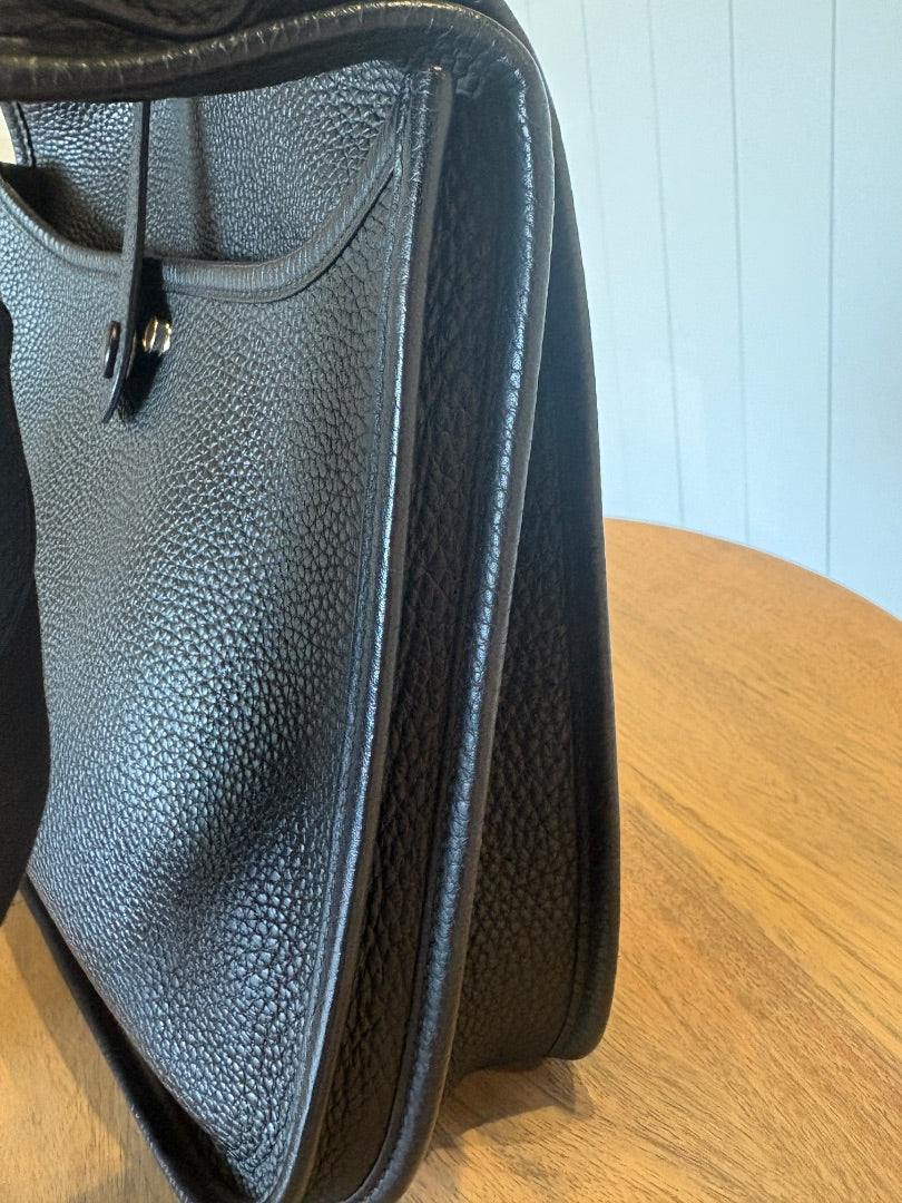 Black Hermes Hermes Taurillon Clemence Evelyne PM