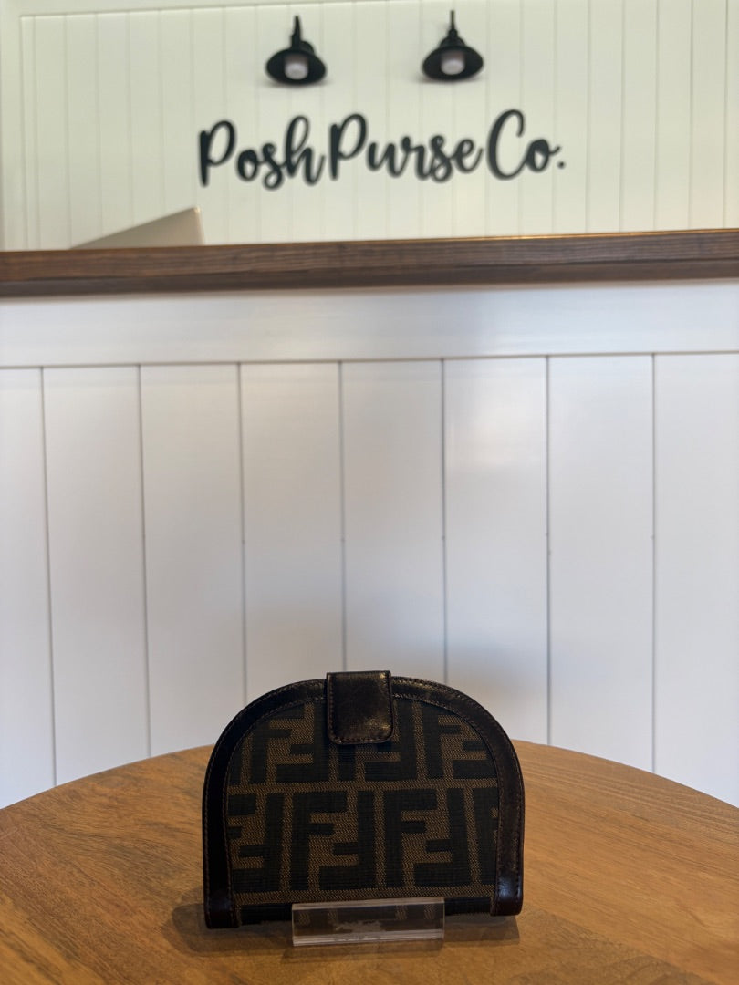 Monogram Fendi Half Moon Wallet