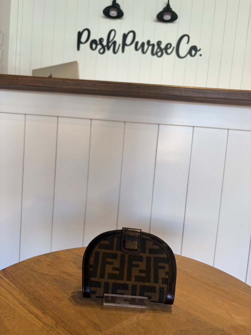 Monogram Fendi Half Moon Wallet