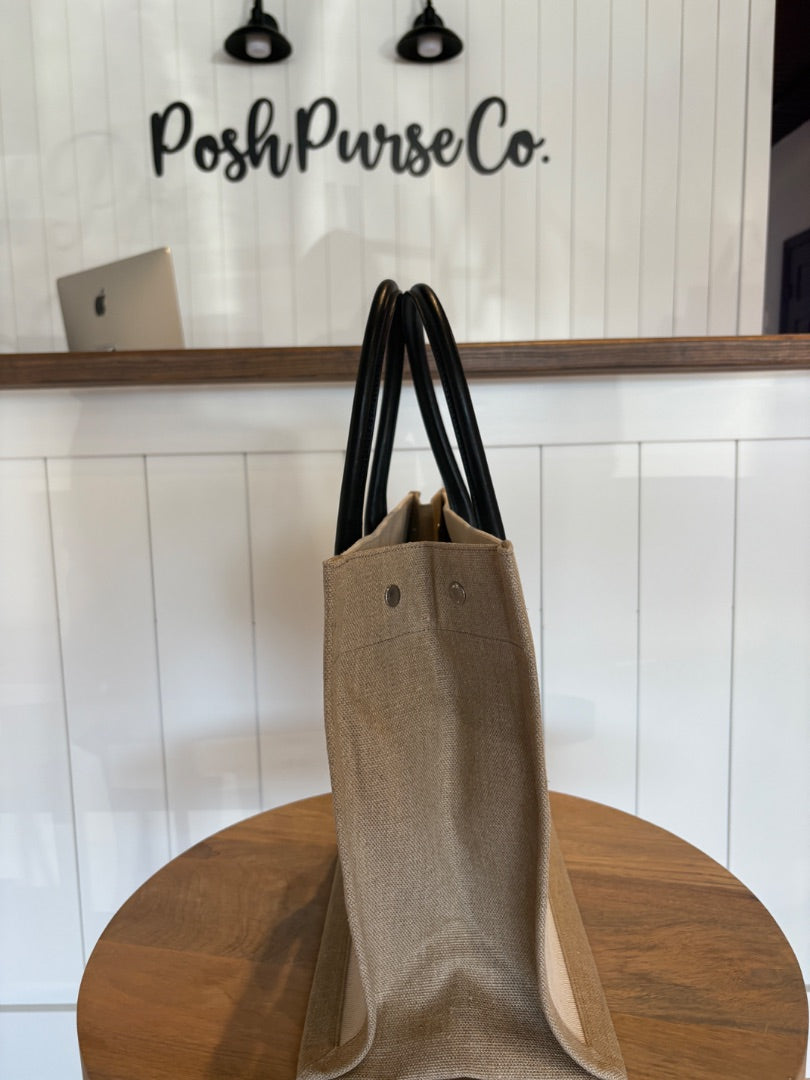 Beige Saint Laurent Pristine Rive Gauche Tote