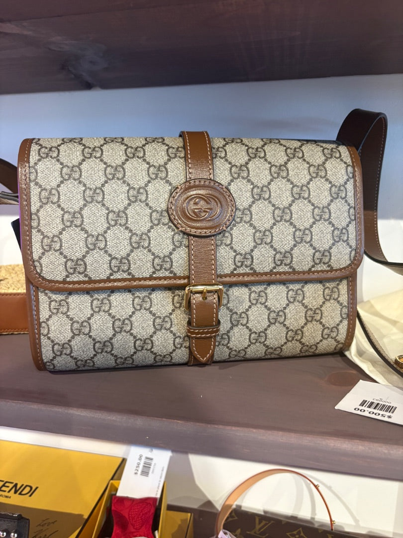Monogram Gucci Interlocking Crossbody