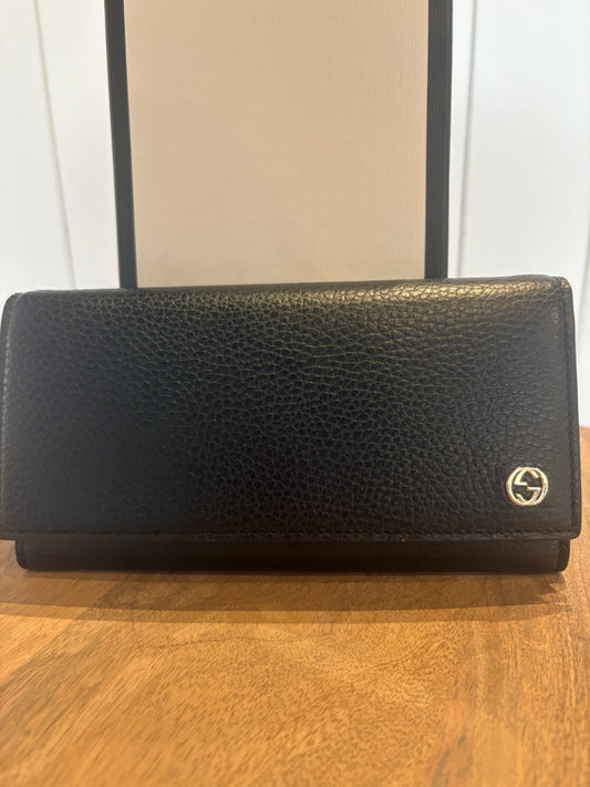 Black Brand New in Box Gucci Wallet, Large