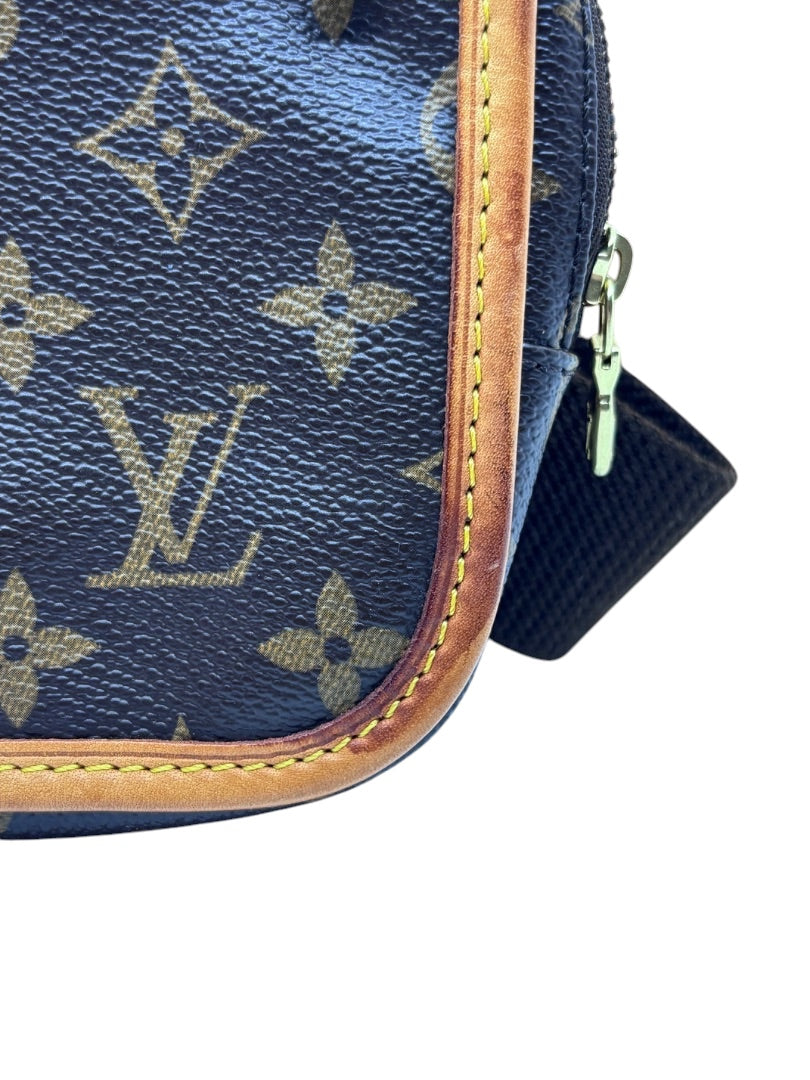 Posh Purse Co Louis Vuitton Bosphore belt bag in iconic brown monogram coated canvas with vachetta leather trim