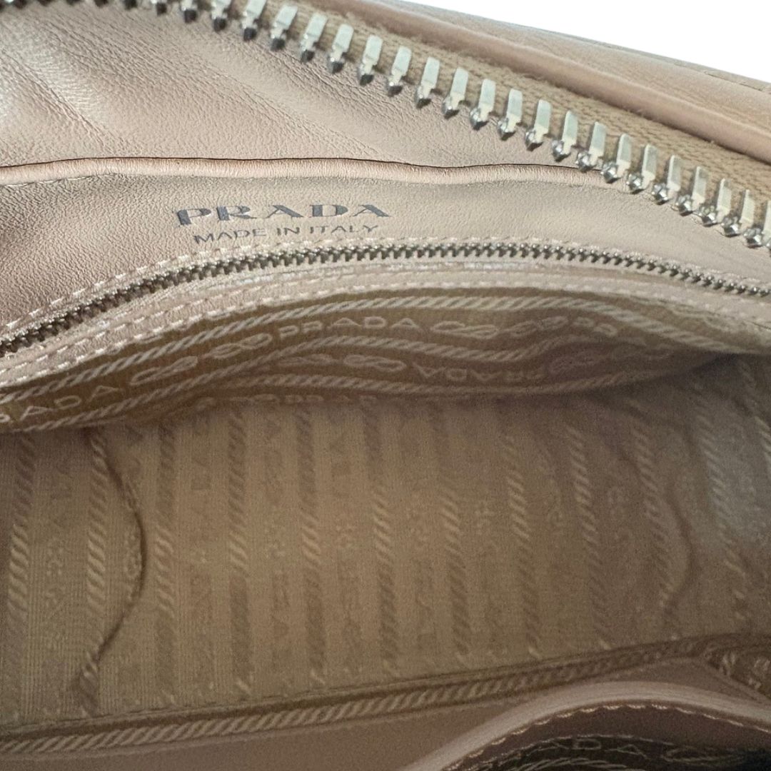 Prada Soft Calfskin Diagramme Camera Bag - Cammeo