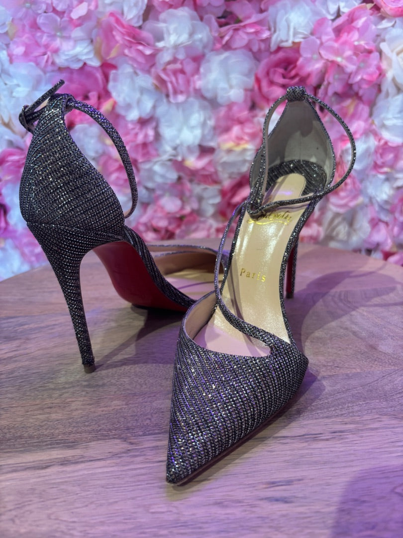 Silver/Glitter Louboutin Louboutin Fliketta Glitter, 37