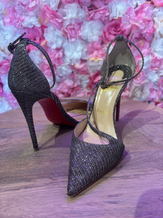 Silver/Glitter Louboutin Louboutin Fliketta Glitter, 37