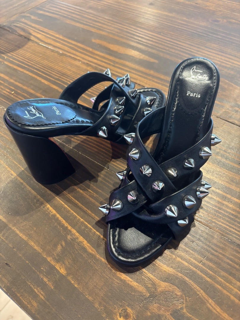 Black Louboutin Louboutins Spika Club, 40.5