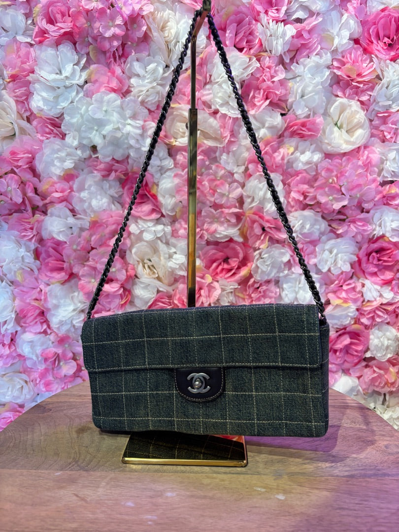 Vintage Blue Chanel Denim East West