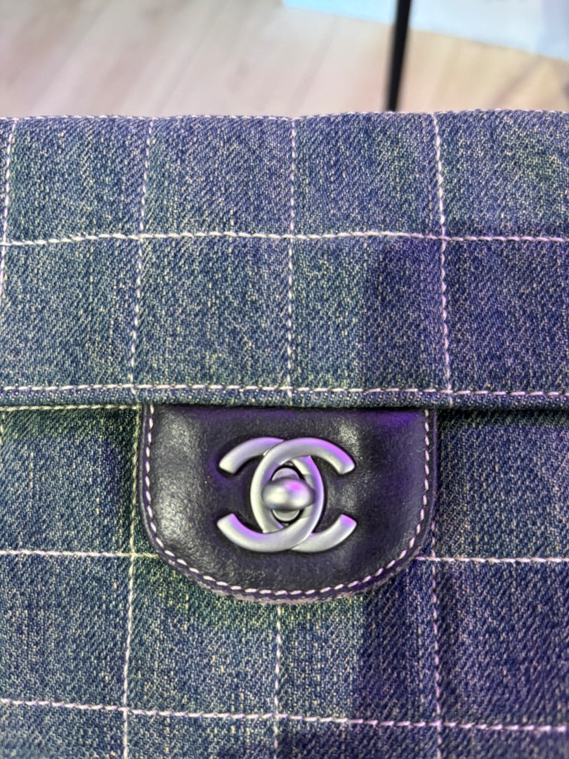 Vintage Blue Chanel Denim East West