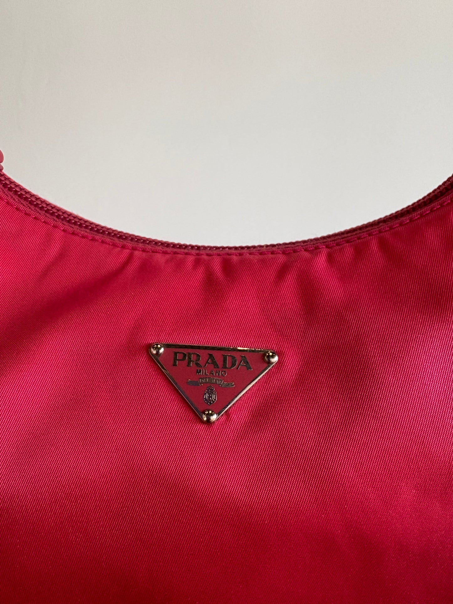 Pink Prada Tessuto Shoulder Bag