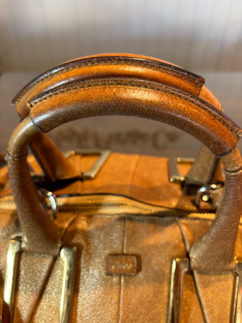 Gold Chloe Satchel Bag