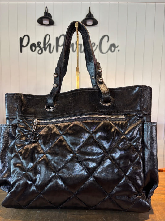 Chanel Black Tote Paris Blarritz
