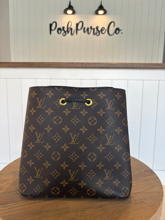 Like New Louis Vuitton Neo Noe Monogram Bucket Bag