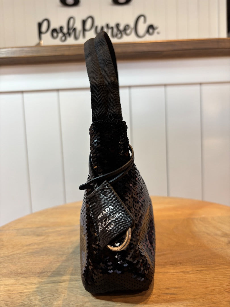 Black Prada Sequin Re-Edition 2000