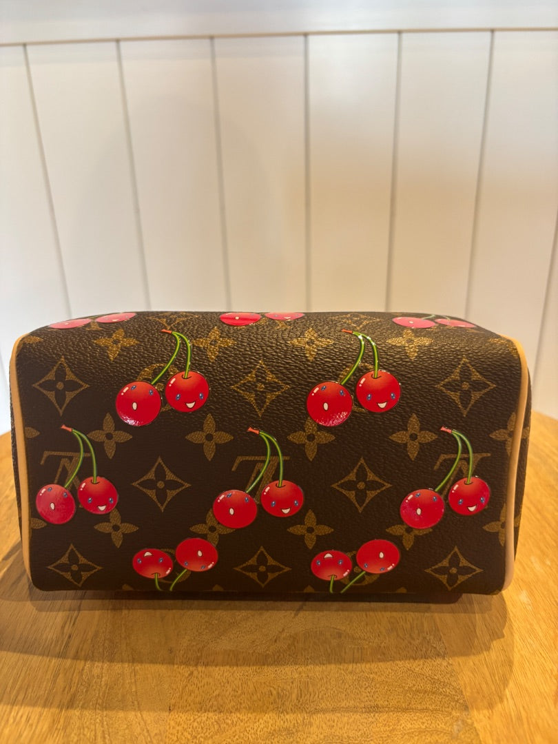 Louis Vuitton X Takashi Murakami Cerises Speedy Bandouliere 20 Bag Brown Cherry Monogram, 20
