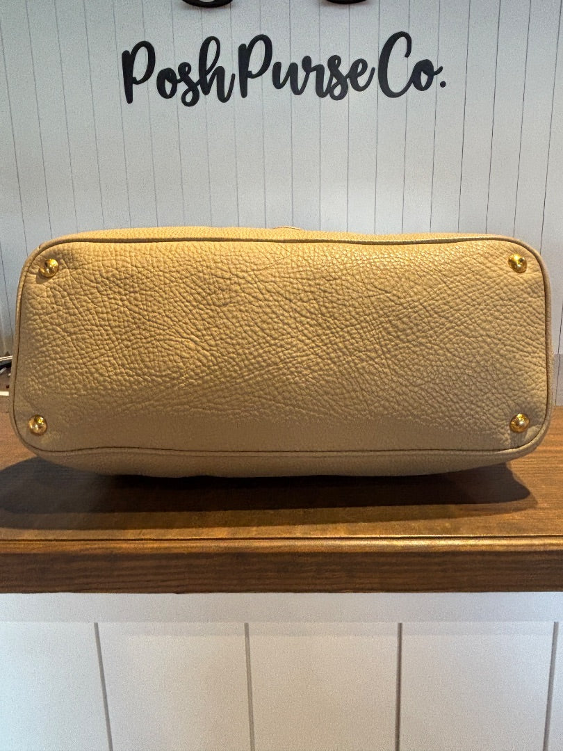 Beige Prada Saffiano Leather Tote