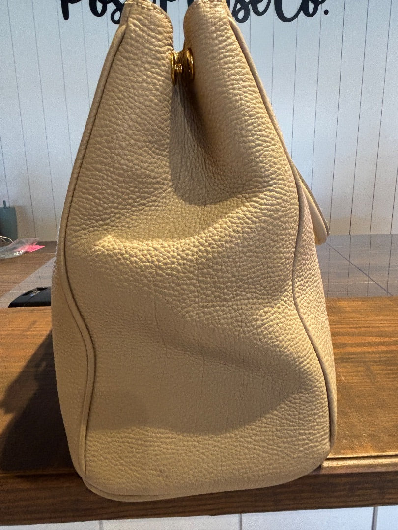 Beige Prada Saffiano Leather Tote