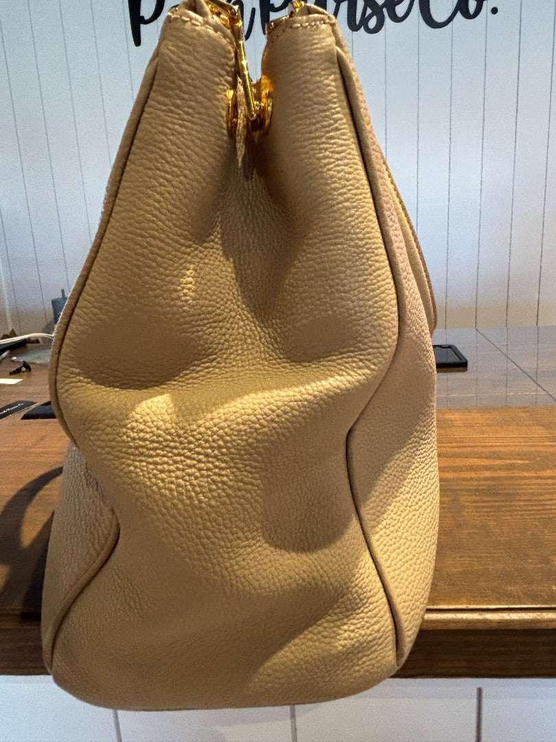 Beige Prada Saffiano Leather Tote
