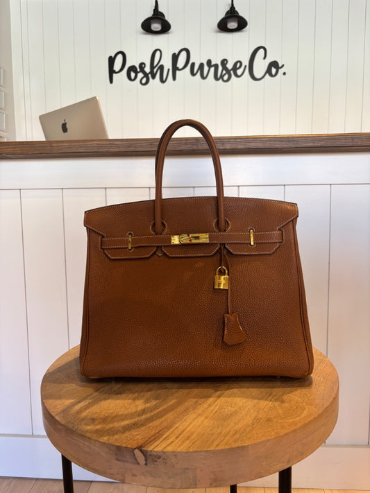 Hermes Birkin 35 Togo Gold