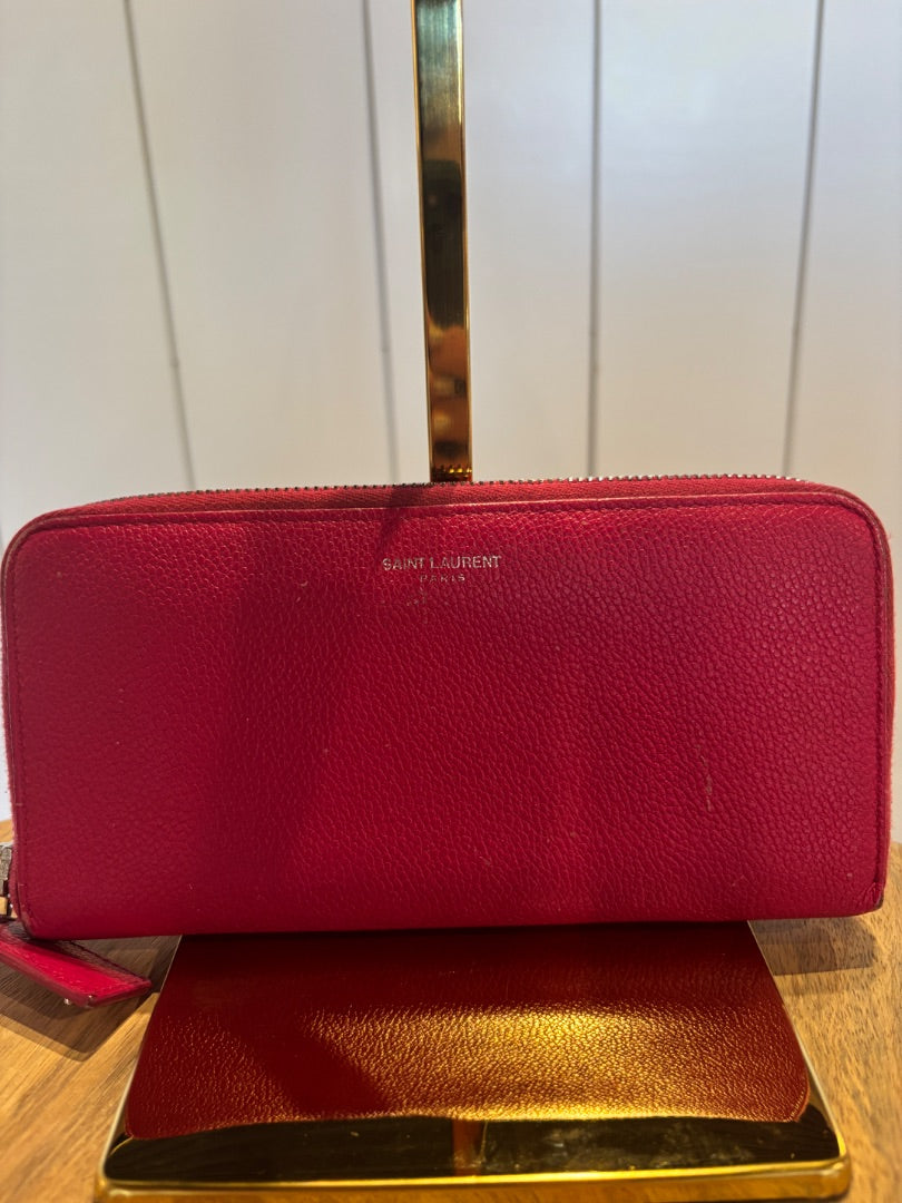 Pink Saint Laurent Wallet