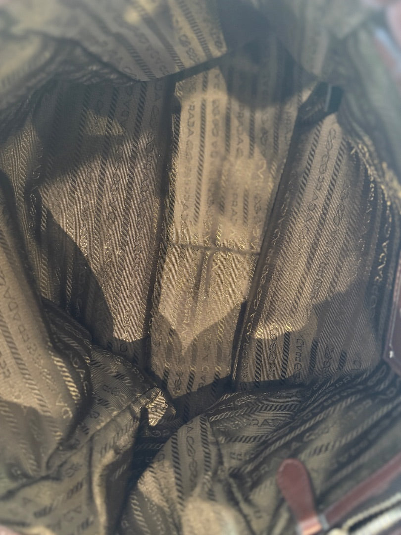 Burgundy Prada Tote