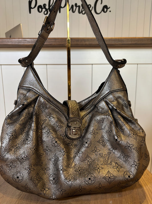 Silver Louis Vuitton XS Mahina Leather