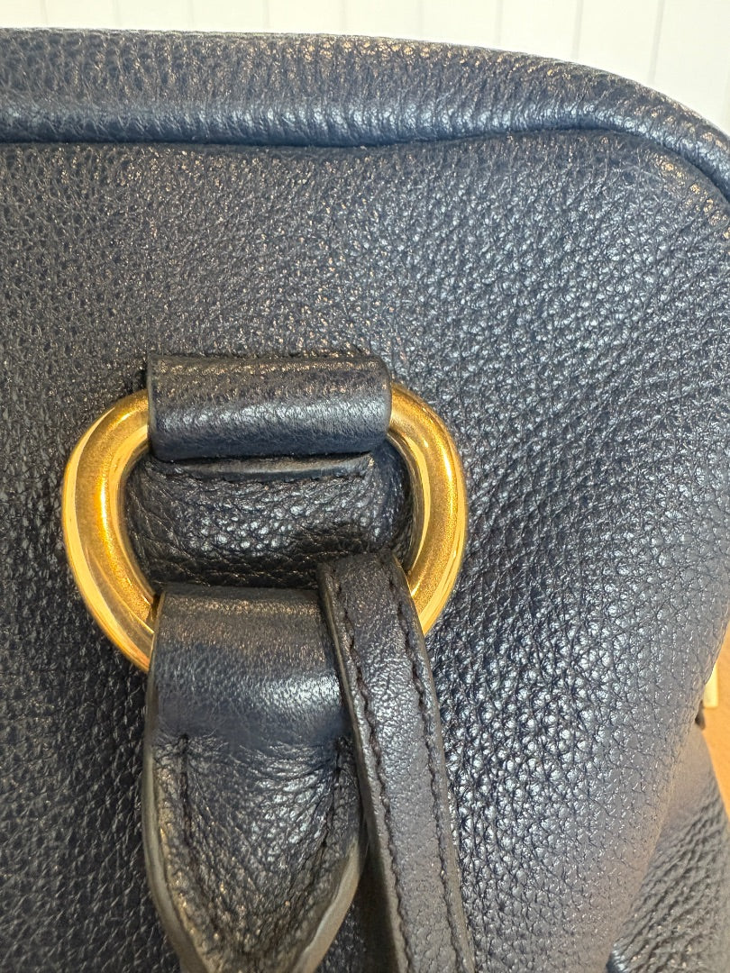 Blue Prada Boston Bag, Medium