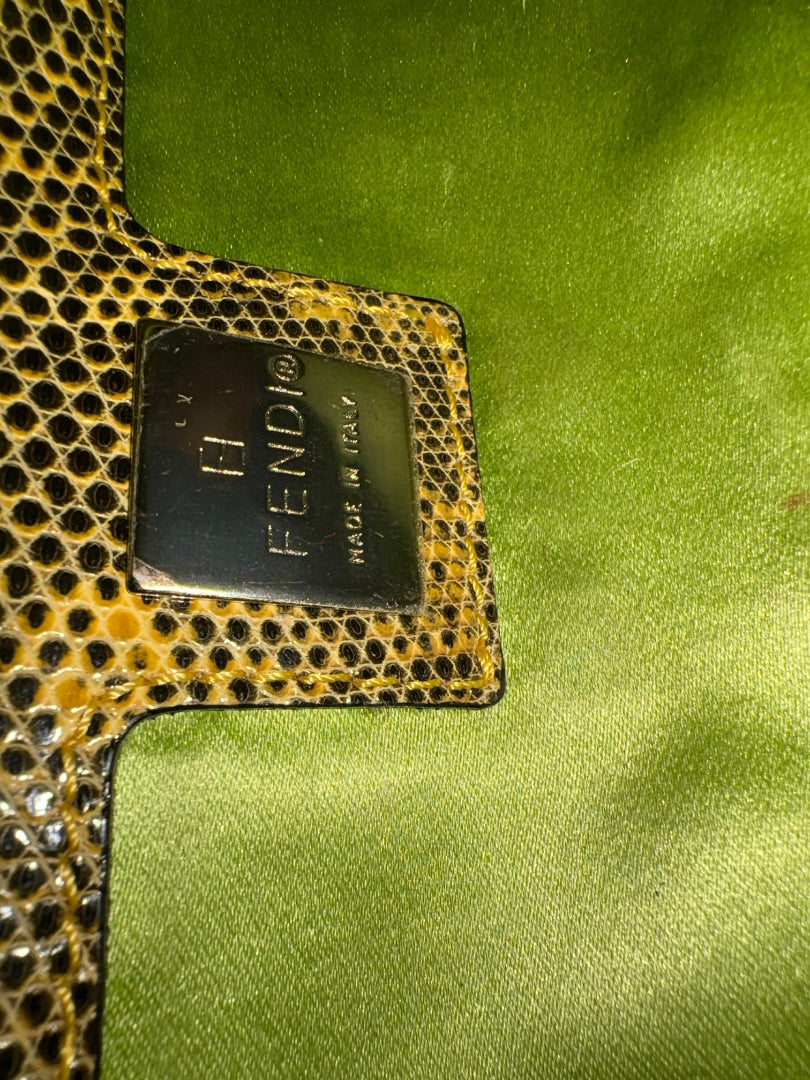 Vintage Lizard and Beaded Fendi Baguette