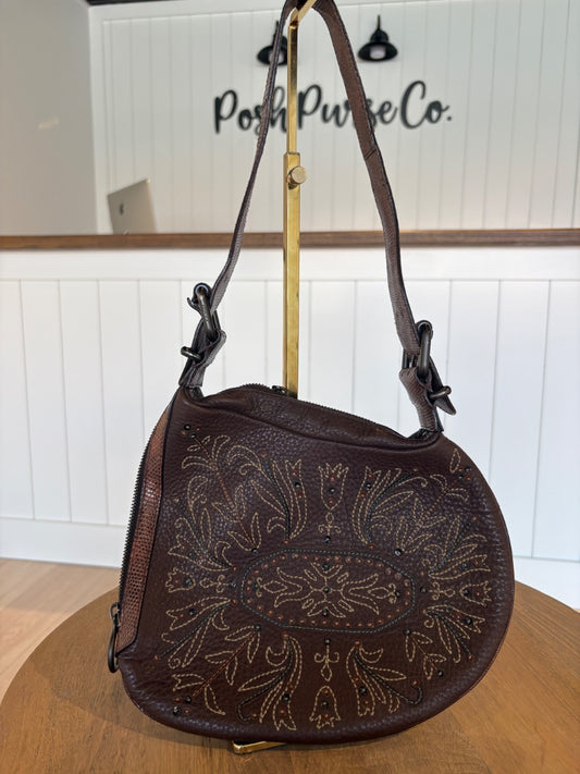 Vintage Fendi Lizard and Leather Oyster Bag